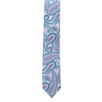 Men Blue & Purple Printed Broad Tie