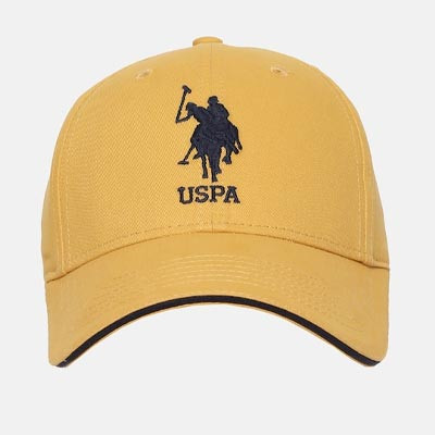 U S Polo Assn Men Mustard & Black Embroidered Baseball Cap
