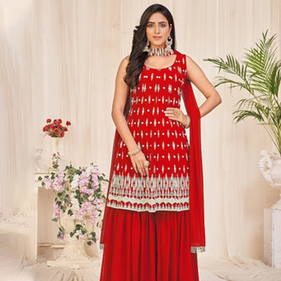 Women Embroidered Semi-Stitched Dress Material