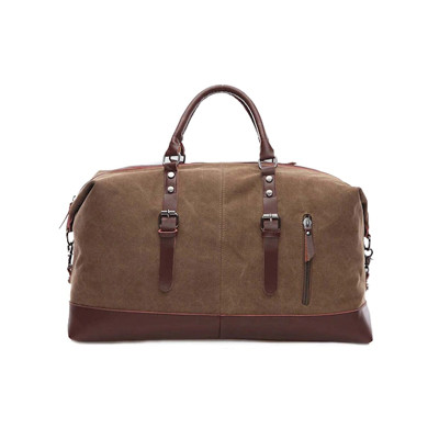 Brown Solid Travel Duffel Bag