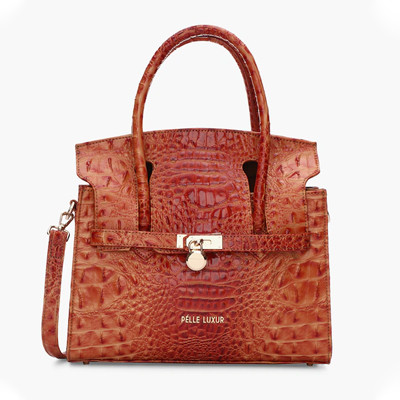 Women Red Textured Handheld Bag