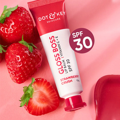 Gloss Boss Tinted Lip Balm SPF 30 with Vitamin C + E 12g - Strawberry Crush