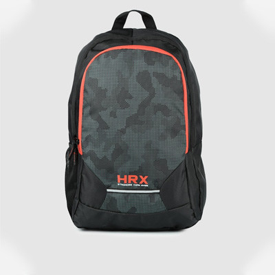 Unisex Black & Grey Graphic Backpack