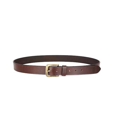 Men Brown Textured Leather Casual Belt