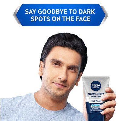 Men Dark Spot Reduction Face Wash with 10X Whitening Effect - 100 g