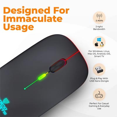 Wireless Mouse with RGB LED