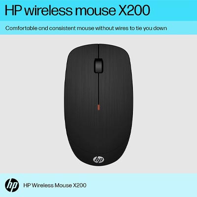 HP X200 Wireless Mouse with 2.4 GHz Wireless connectivity,