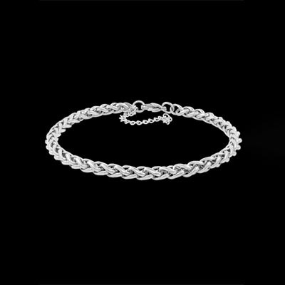 Men Silver-Toned Silver-Plated Link Bracelet