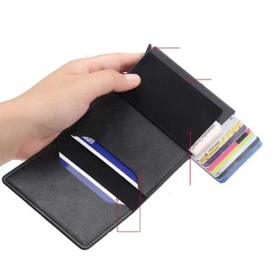 Textured Leather Card Holder