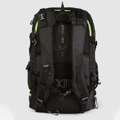 Black Backpack with Compression Straps