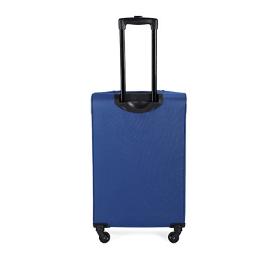 Unisex Bright Blue Solid Nile Exp Strolly  Medium Luggage Trolley Suitcase