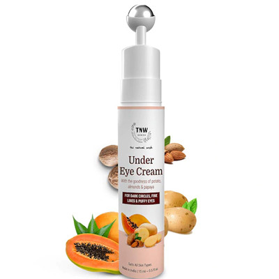 TNW The Natural Wash Under Eye Cream 15 ml with cooling massage roller