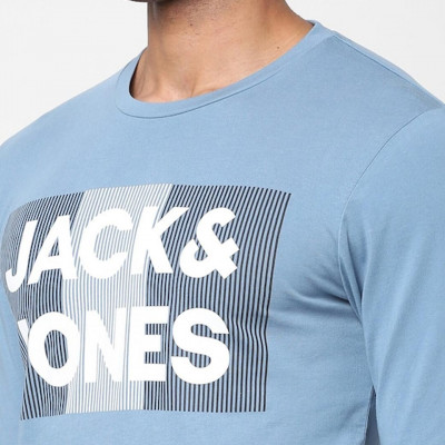 Men Blue Typography Printed Lounge T-shirt