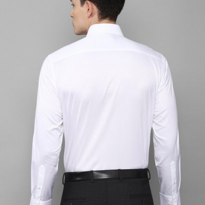 Men White Cotton Formal Shirt